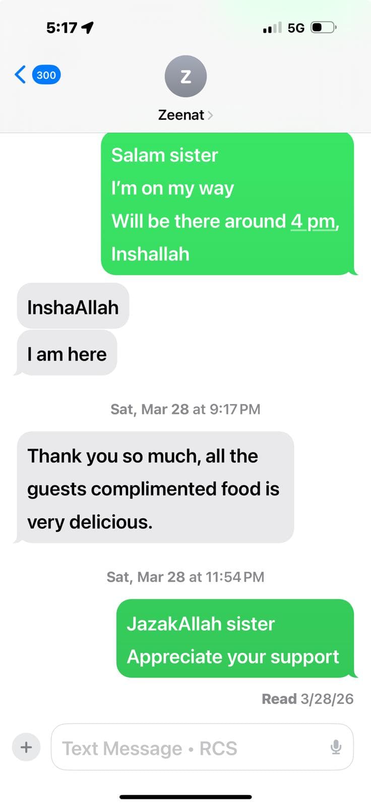 Customer testimonial 4 from WhatsApp