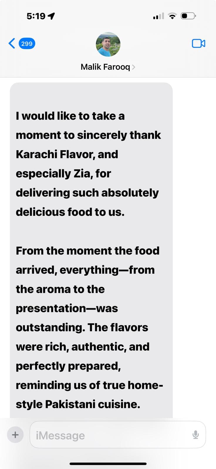 Customer testimonial 5 from WhatsApp