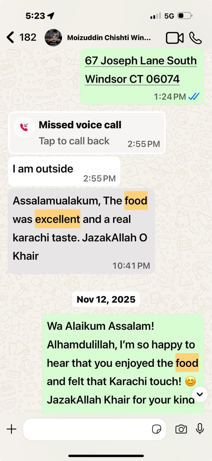 Customer testimonial 10 from WhatsApp